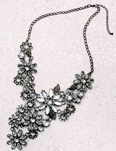 Rhinestone flower necklace by Lane Bryant