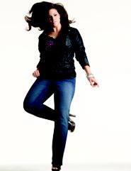 Crinkle Moto Jacket. Right Fit Straight Leg Jean