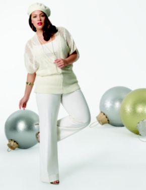 Dolman Sleeve Cardigan Cuffed Trouser from lanebryant.com