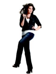 Crinkle Moto Jacket, Supima Cami, Right Fit Jean