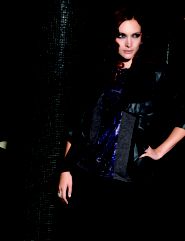 Leather Ruffle Jacket, Sequin Front Top, Pant