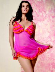 Ruffle Babydoll, Lace Trim Hipster