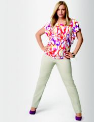 Kabuki Sleeve Pleated Top, Straight Leg Pant