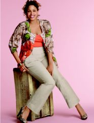 3/4 Sleeve Cardigan, Cami, Linen Trouser