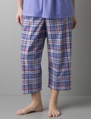 Plaid woven cropped sleep pant by Lane Bryant