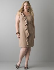 Sleeveless ruffle dress by Lane Bryant