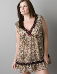 Leopard print babydoll by Lane Bryant