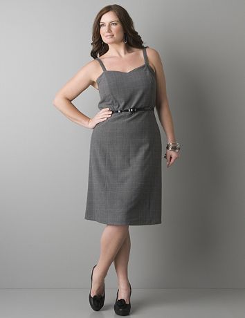 Glen plaid sweetheart dress by Lane Bryant