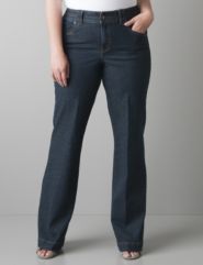 Crosshatch denim trouser by Lane Bryant