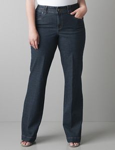Crosshatch denim trouser by Lane Bryant