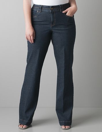 Crosshatch denim trouser by Lane Bryant