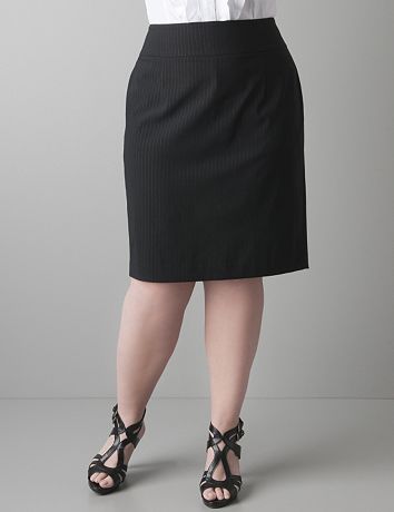 Plus sized Pinstripe pencil skirt by Lane Bryant