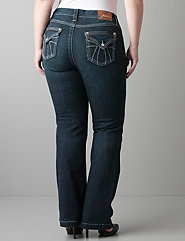 Flap pocket bootcut jean