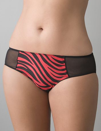 Zebra print sheer hipster panty by Cacique
