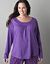 Long sleeve yoke top by Cacique