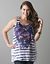 Striped floral sharkbite tank by Lane Bryant