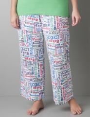 Big cities brushed twill sleep pant by Cacique