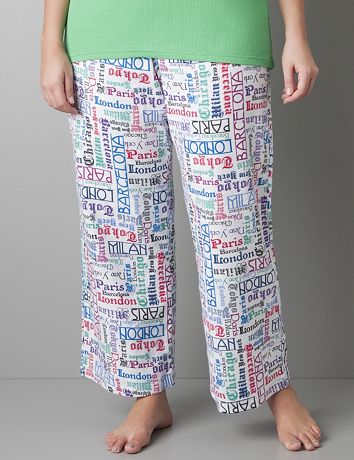 Big cities brushed twill sleep pant by Cacique