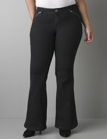 Black Knight flare jean by DKNY JEANS