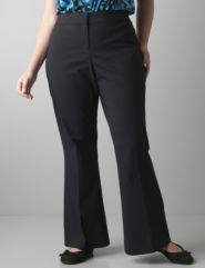 Full figured flared leg trouser