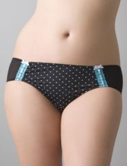 Ribbon slotted hipster panty by Cacique