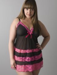 Sheer mesh babydoll by Cacique