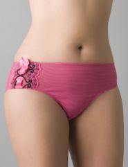 Full figure Ribbon slotted hipster panty by Cacique