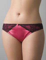 Lace overlay tanga panty