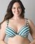 Striped plunge bra with cherry charm by Cacique