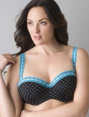 Ribbon slotted bandeau bra by Cacique