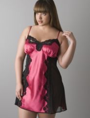 Lace & satin chemise by Cacique