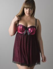 Pointe d'esprit babydoll by Cacique