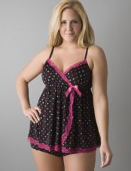 Polka dot cami doll set by Cacique