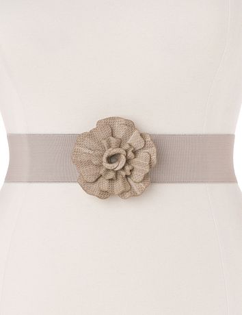 Patent snake flower stretch belt by Lane Bryant