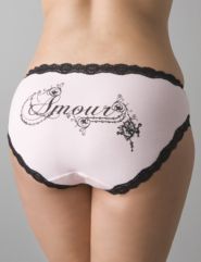 Full figure Amour cotton hipster panty by Cacique