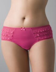 Ruffled hipster thong panty by Cacique