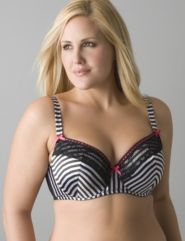 Striped balconette bra by Cacique