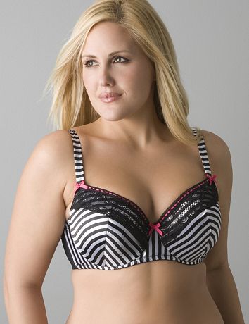 Striped balconette bra by Cacique