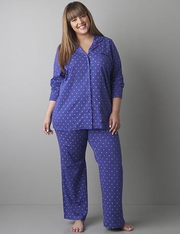 Polka dot 2 piece pajama set by Cacique