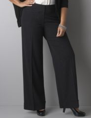 Wider wide leg pinstripe pant