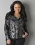 Metallic shearling moto jacket by DKNY JEANS