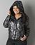 Metallic shearling moto jacket by DKNY JEANS