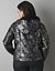 Metallic shearling moto jacket by DKNY JEANS