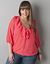 Sheer ruffled peasant top by Lane Bryant
