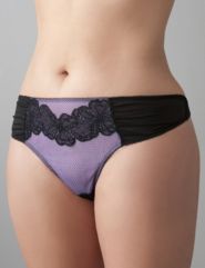 Embroidered thong panty by Cacique