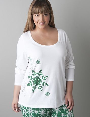 Sparkling snowflake sleep top by Cacique