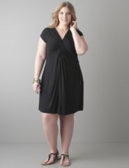 Knot front knit dress by Lane Bryant