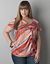 Multicolored leopard ruffle blouse by Lane Bryant