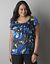 Ruffle front floral blouse by Lane Bryant