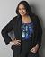 Ruffle front floral blouse by Lane Bryant